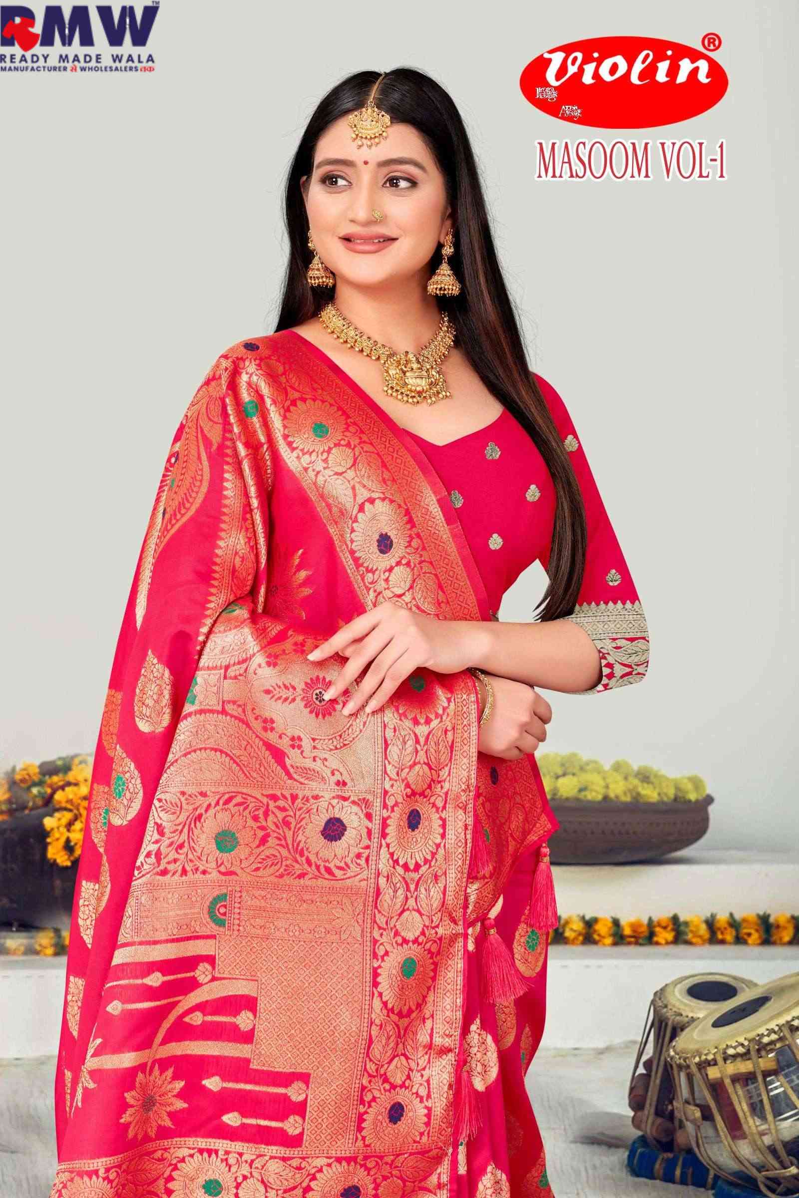 VIOLIN SAREE MASOOM SILK