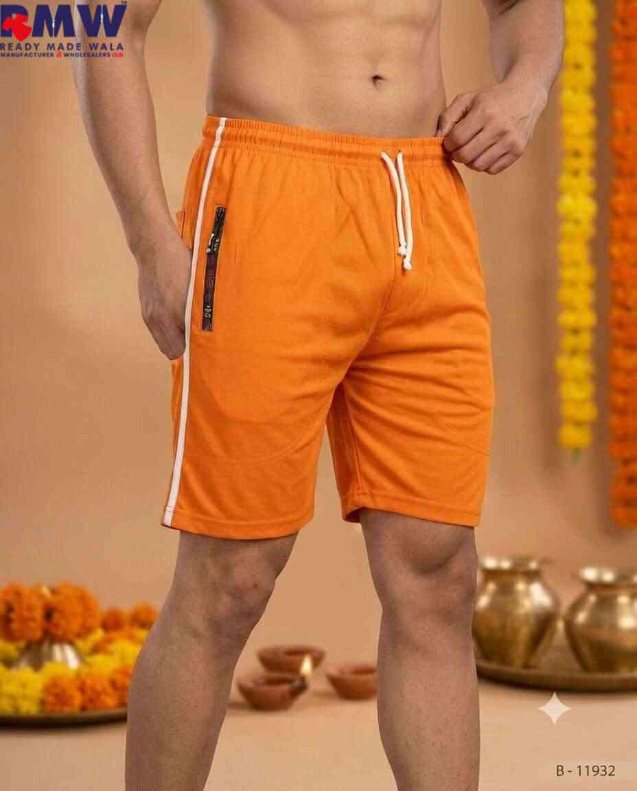 BOYS ORANGE PLAIN BARMUDA