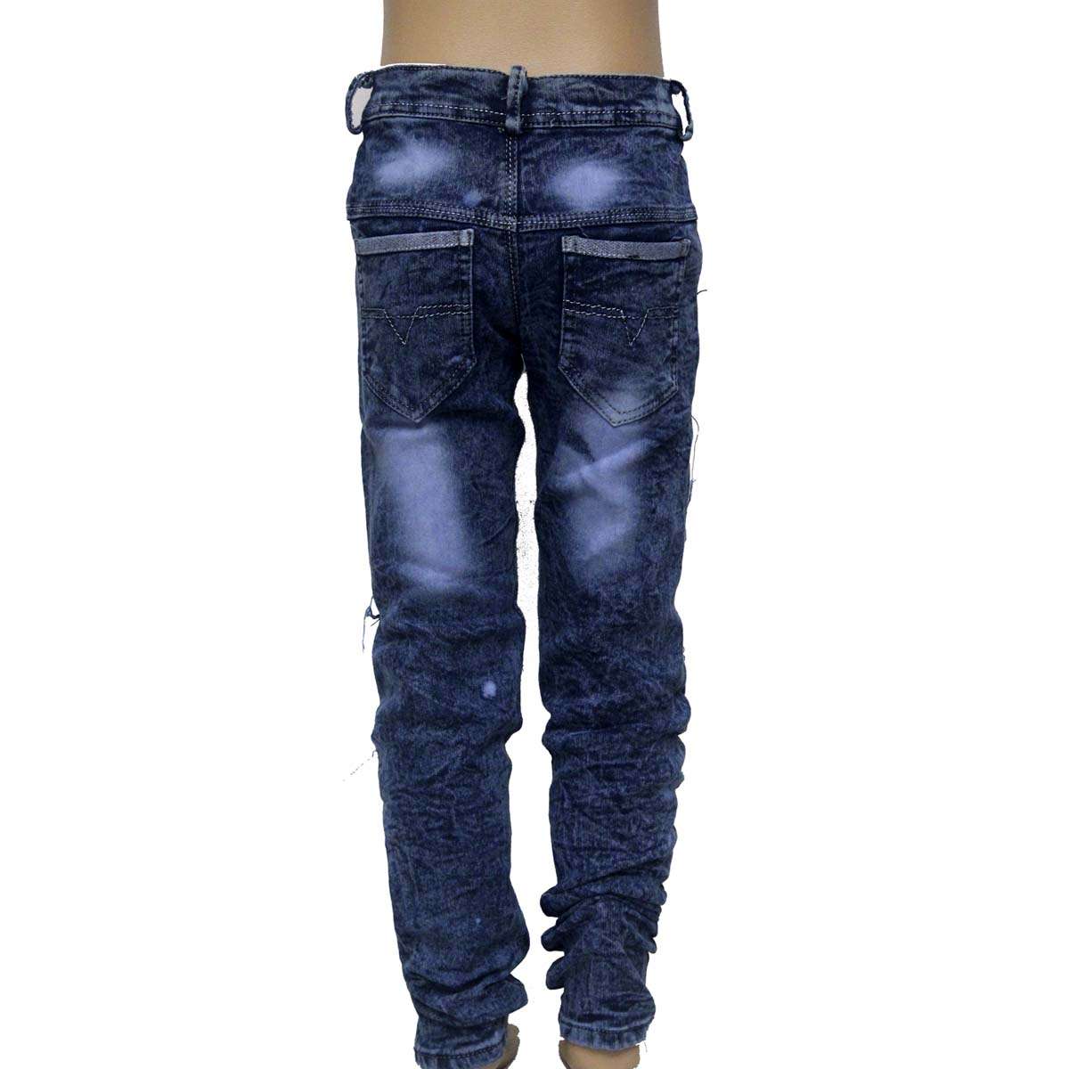 B-2538 KIDS PINKY DAMAGE DENIM JEANS (32 TO 36)