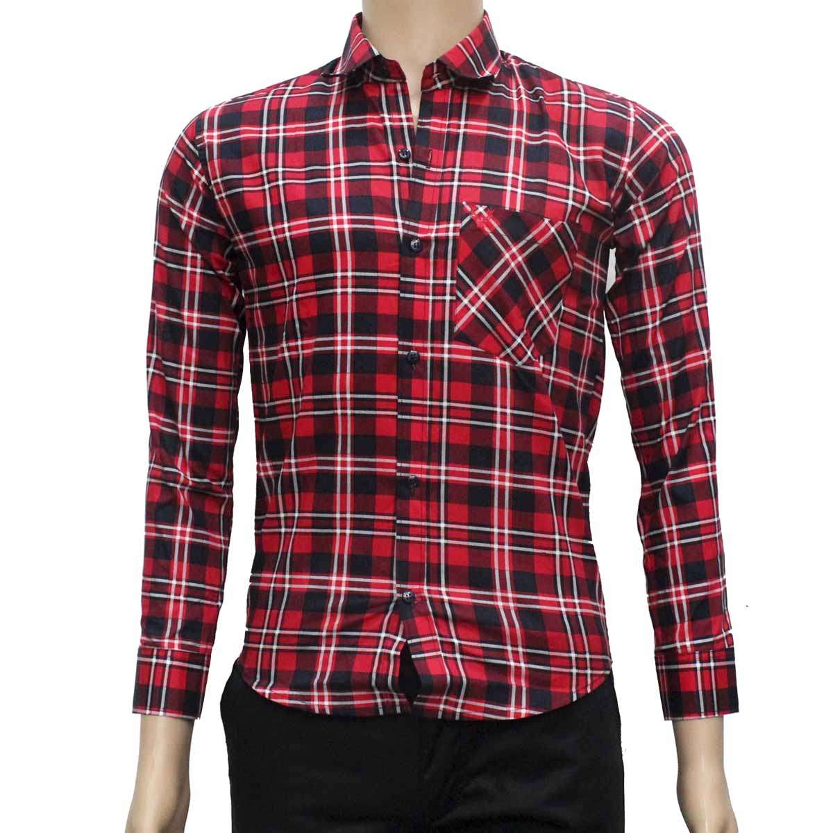 S-3082 D D M CHECKS SHIRT (M)