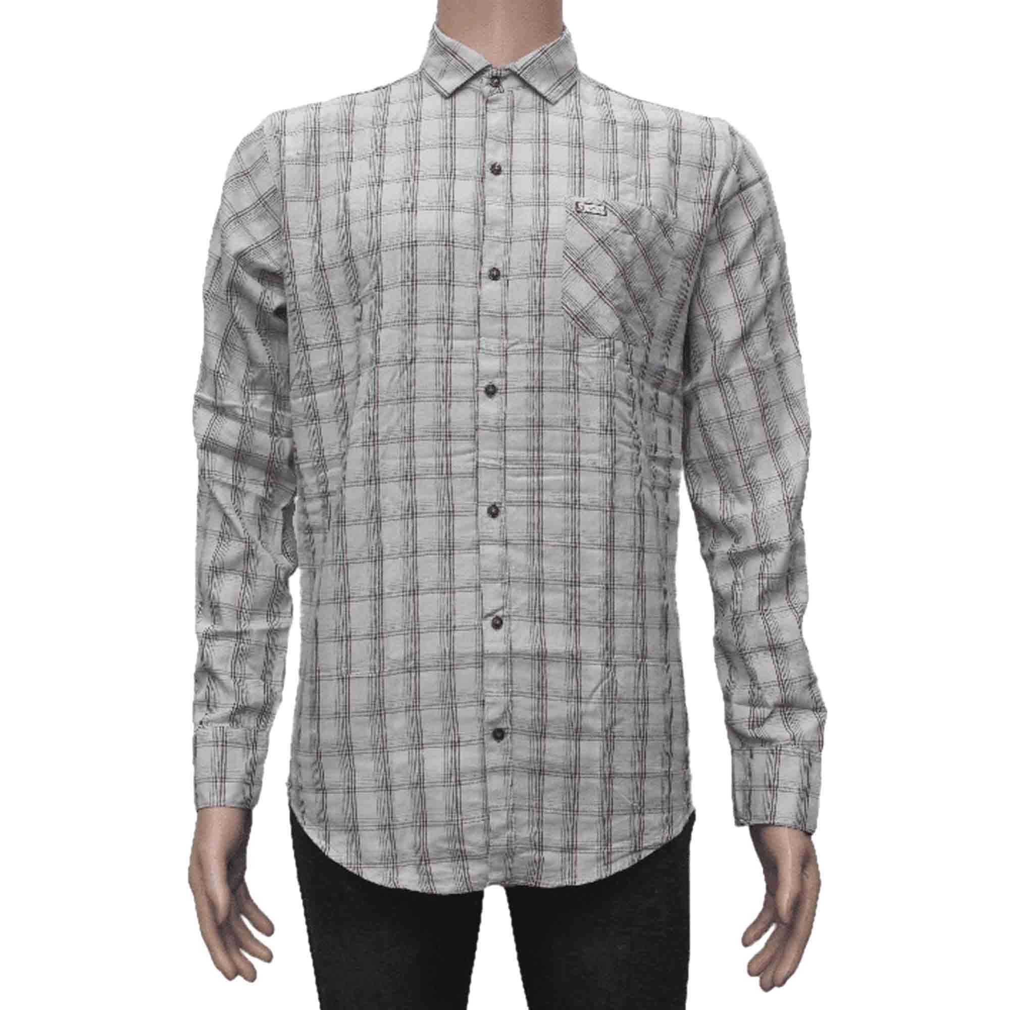 BOYS CAPITAL TWILL CHECK SHIRT (M/XL)