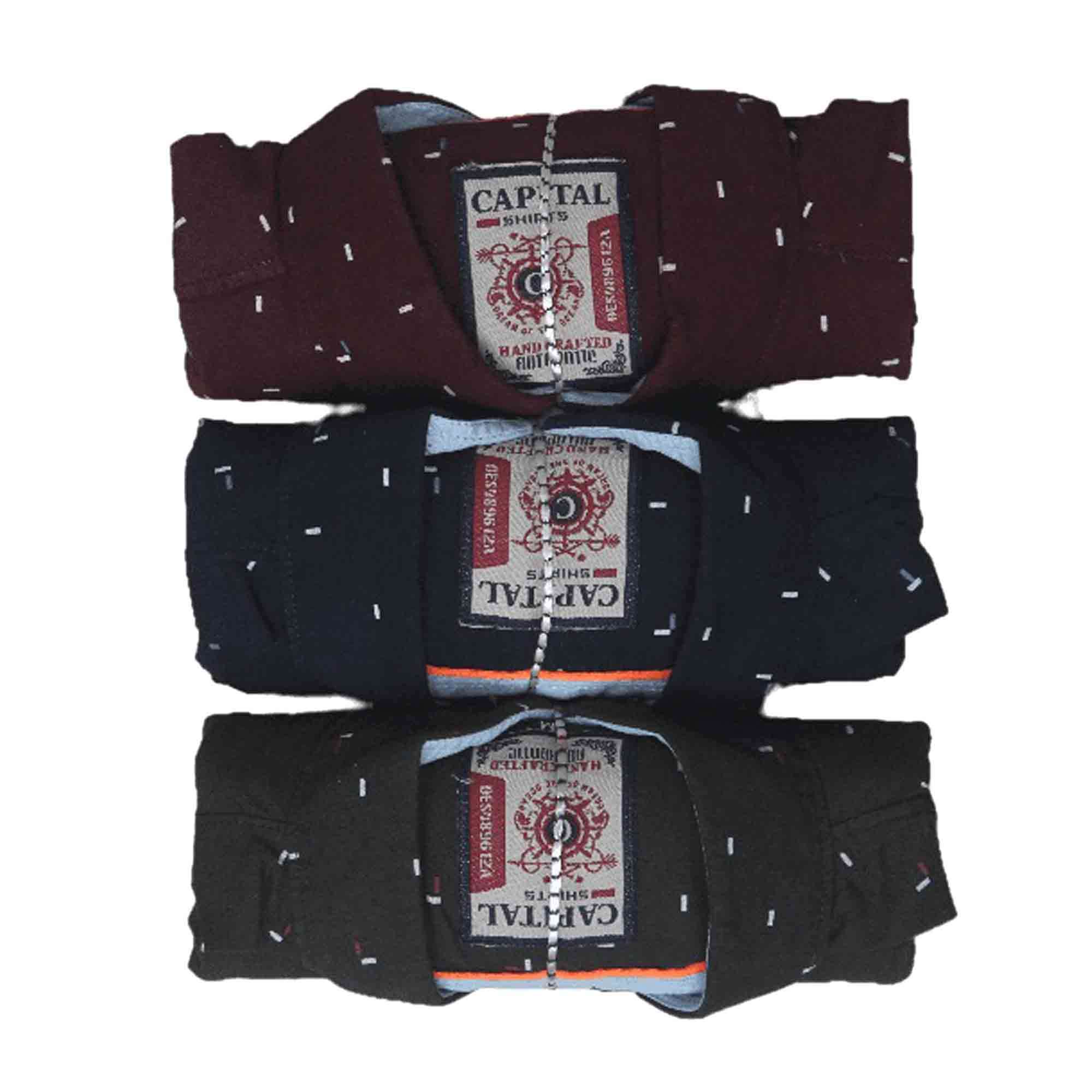 BOYS CAPITAL LAFAR PRINT SHIRT H/S (M/XL)