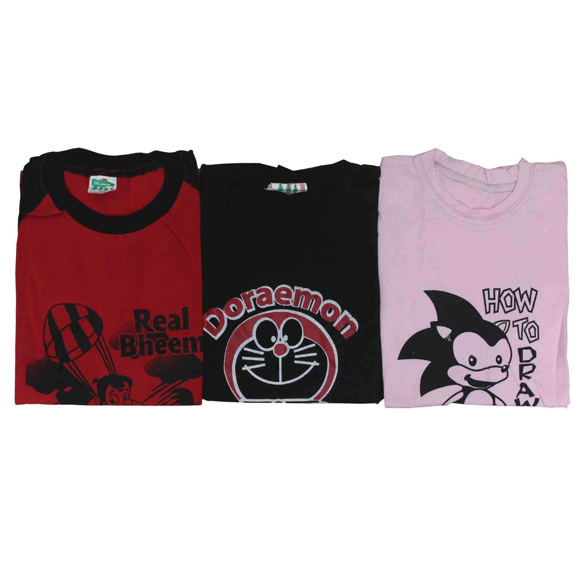 KIDS REMON PRINT TSHIRT R/N H/S (M)