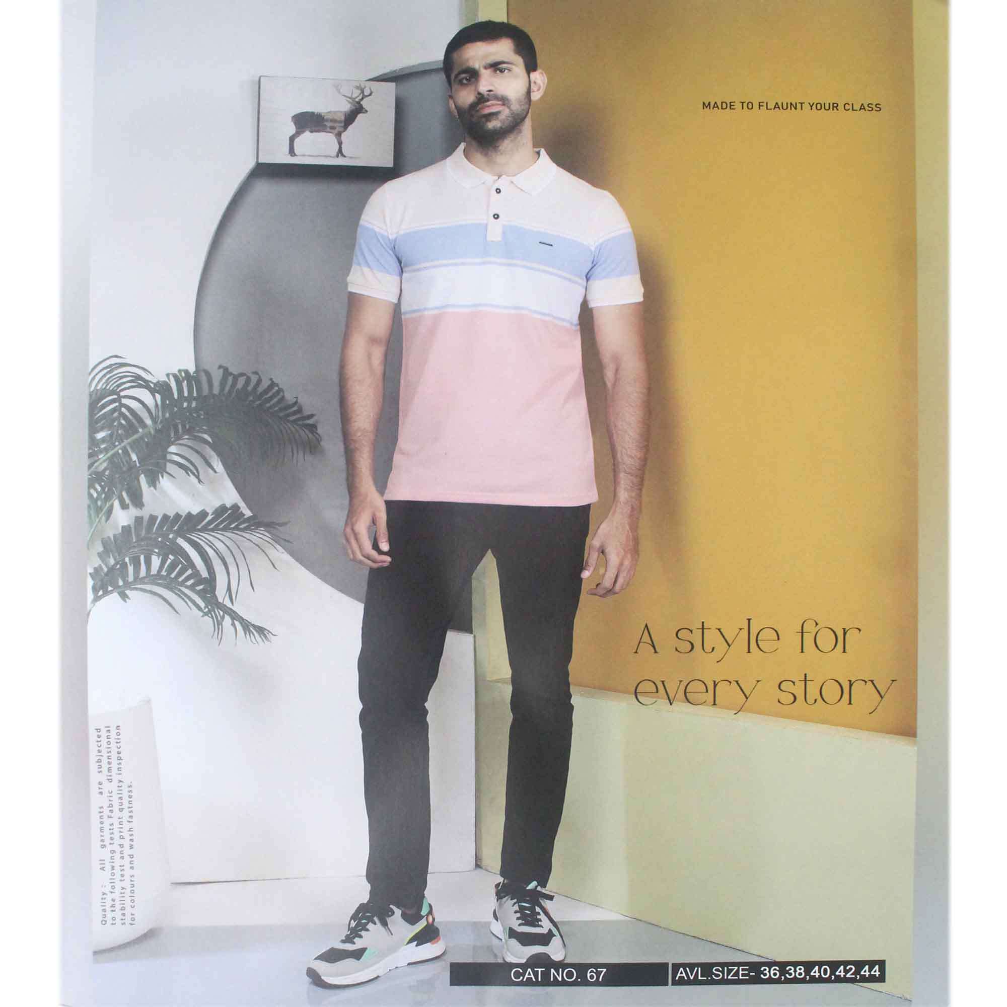 BOYS SKE HW COLLER STRIPE H/S (36/42)