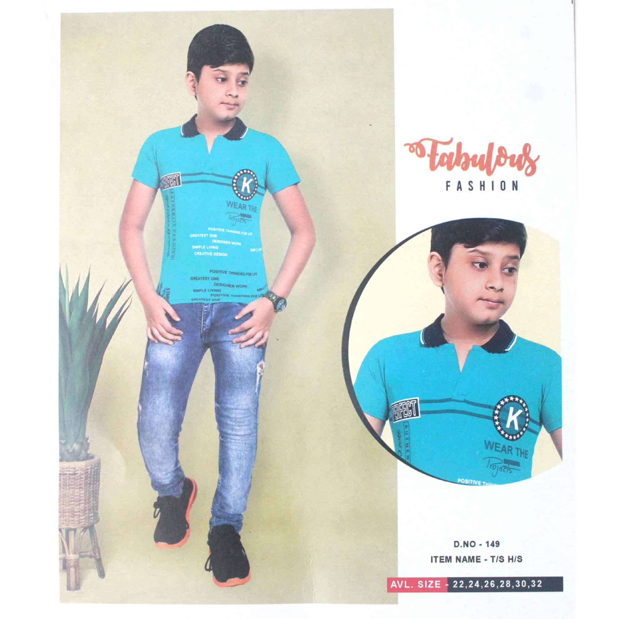 KIDS ME HEROPANTI PRINT COLLER H/S (22/26)