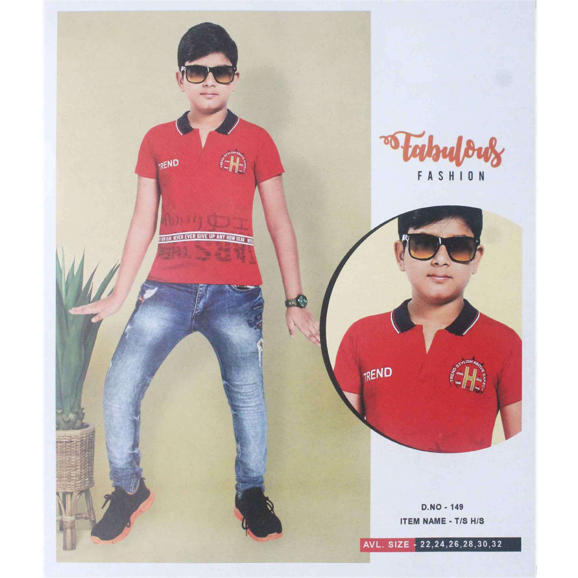 KIDS ME HEROPANTI PRINT COLLER H/S (28/32)