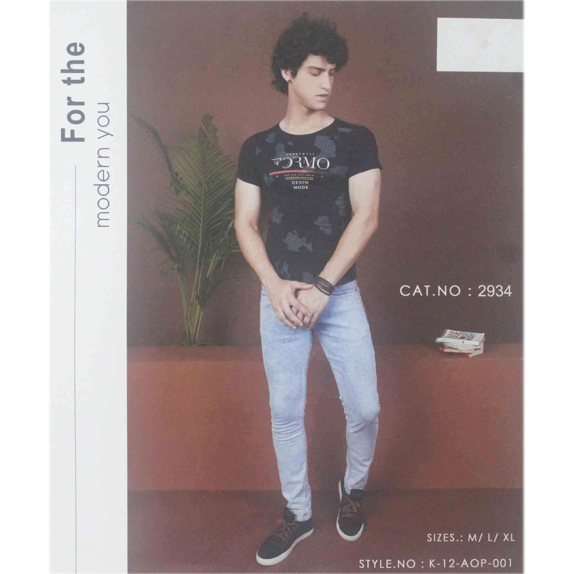 BOYS ZBIRD AOP R/N H/S (M/XL)