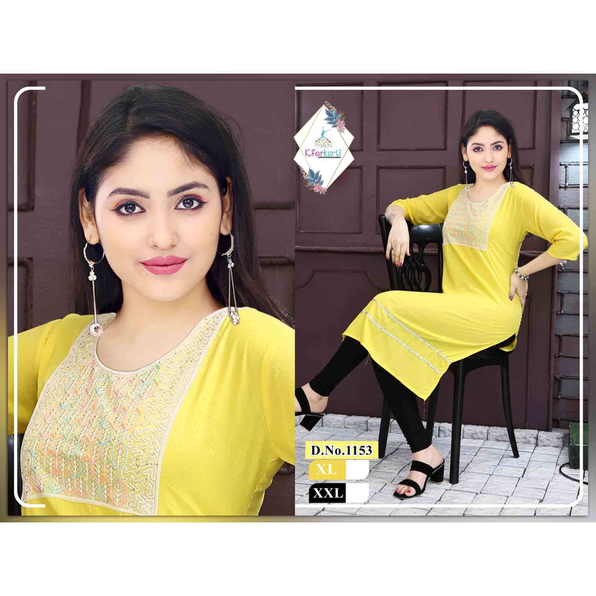 KURTI NECK LACE + S LACE PLAIN XL