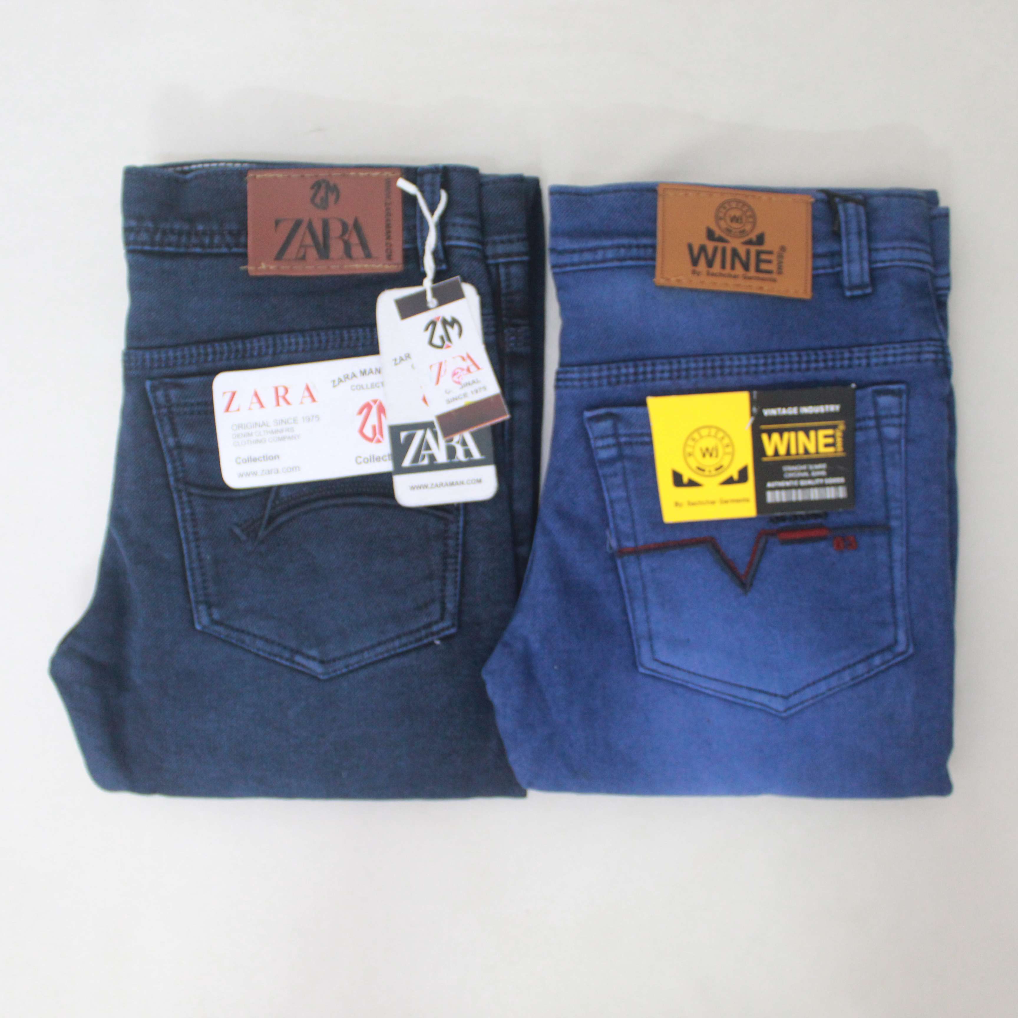 BOYS BJ BRAND PLAIN POLY JEANS DN-320 (28/32)
