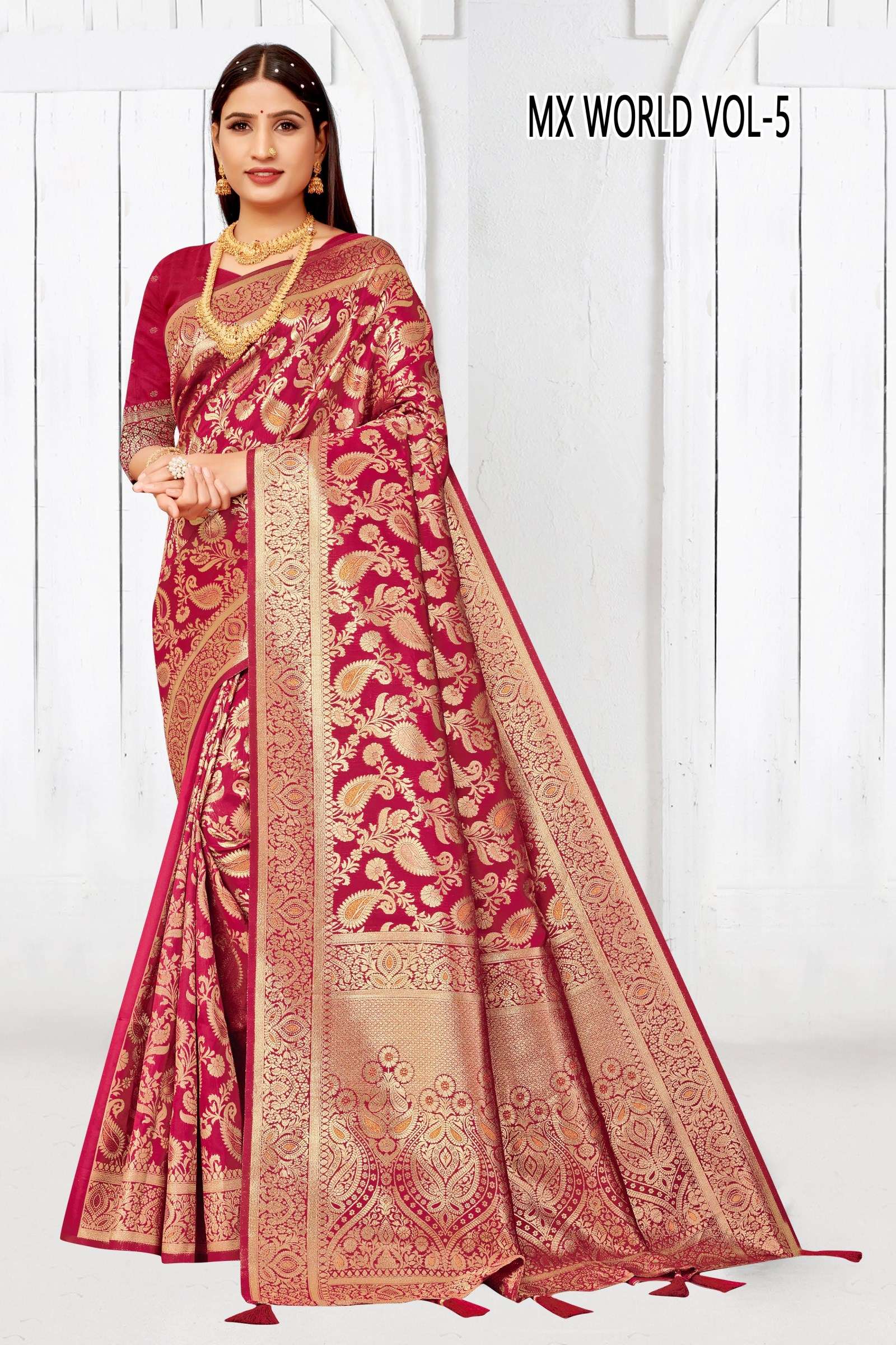 VIOLIN SAREE  MX WORLD SILK