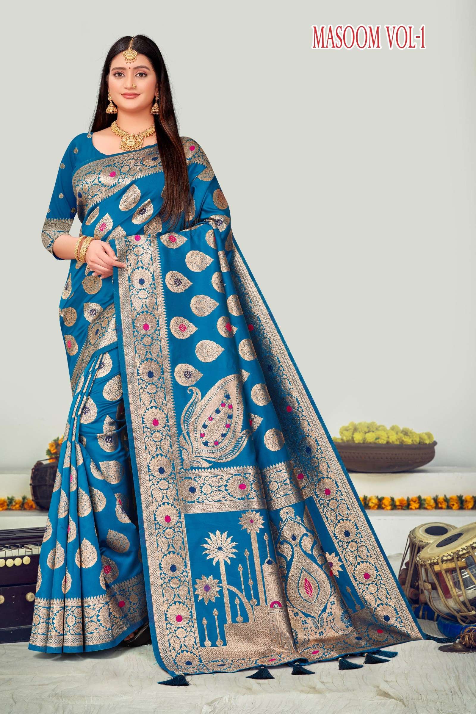 VIOLIN SAREE MASOOM SILK