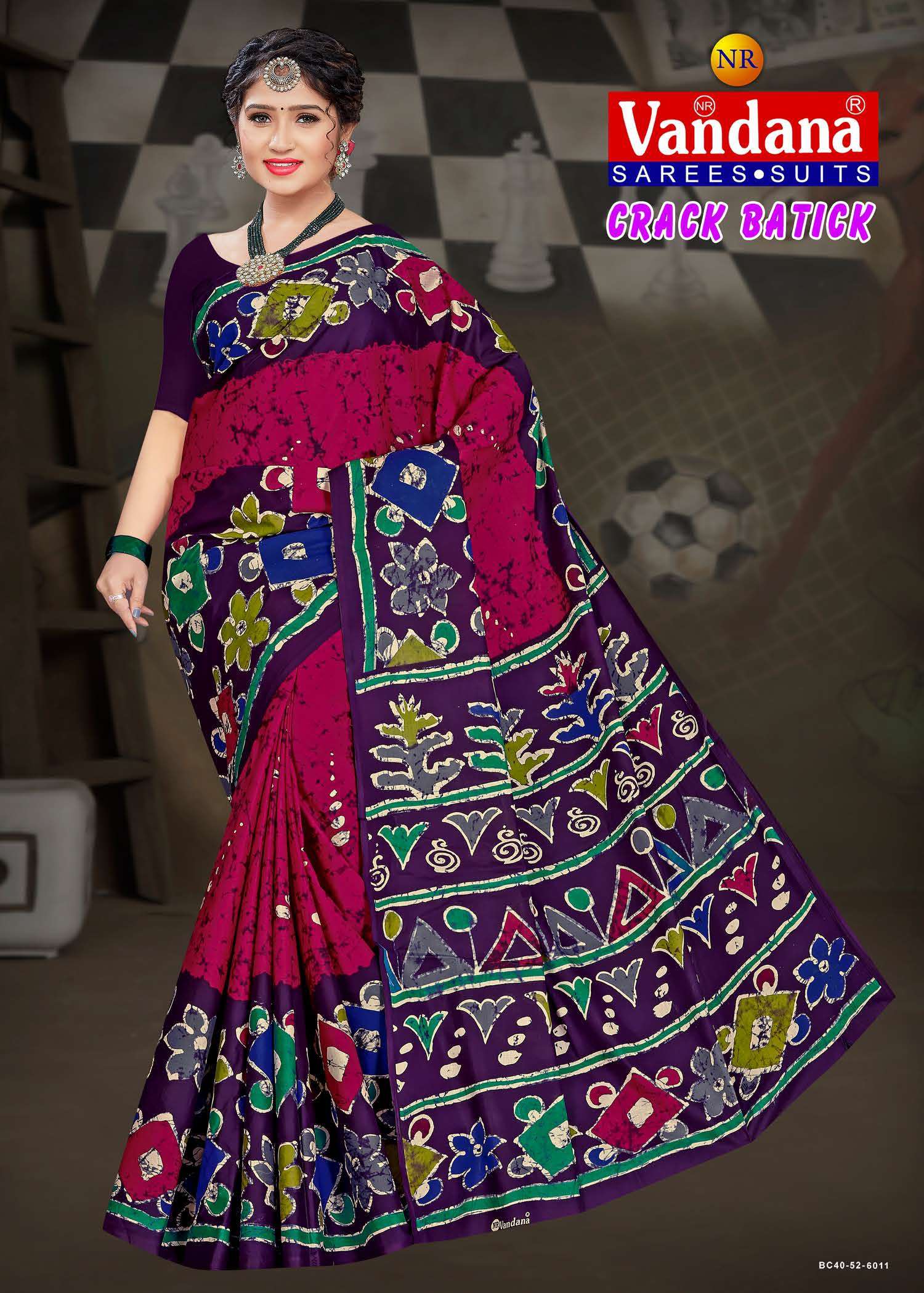 VANDANA SAREE CRACK BATIK