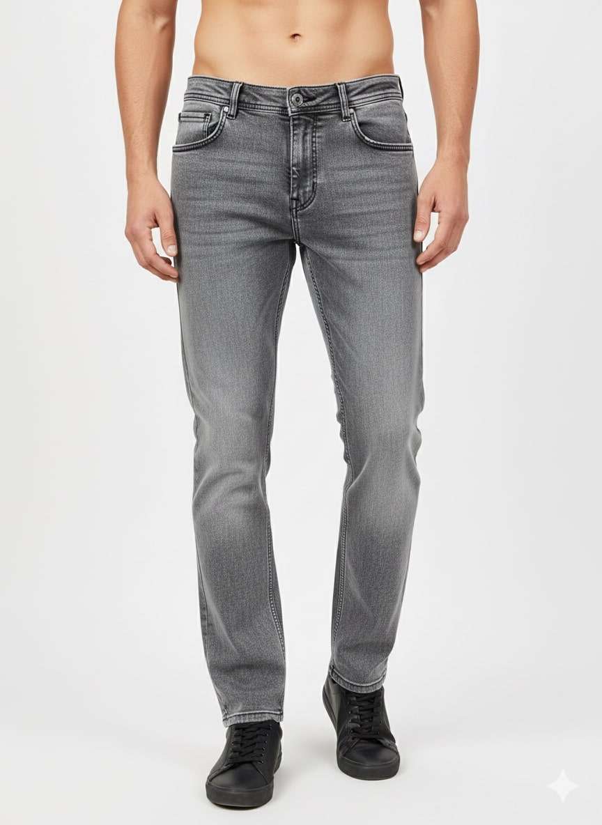 BOYS BJ BRAND PLAIN POLY JEANS DN-320 (28/32)