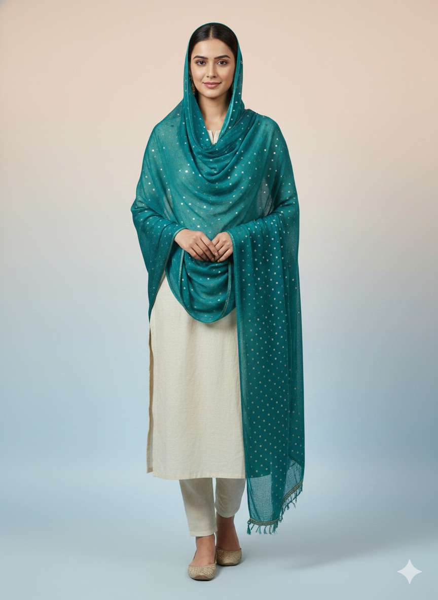 DUPATTA MKSM DN-GOLD PRINT