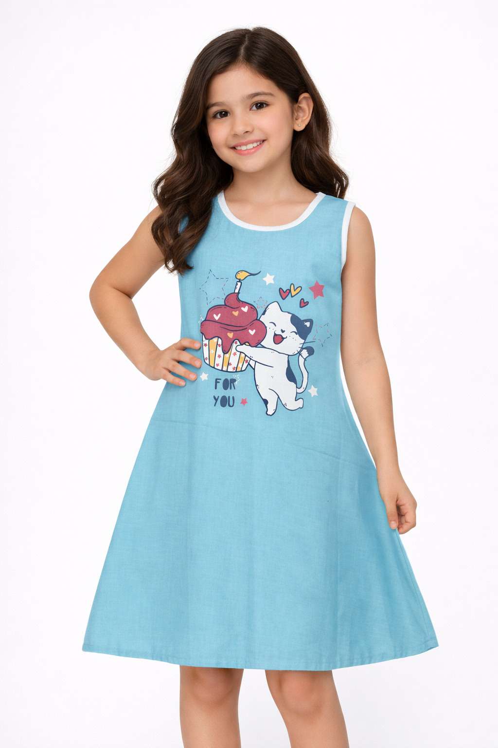 GIRLS GDC PRINT COTTON FROCK (20/24)