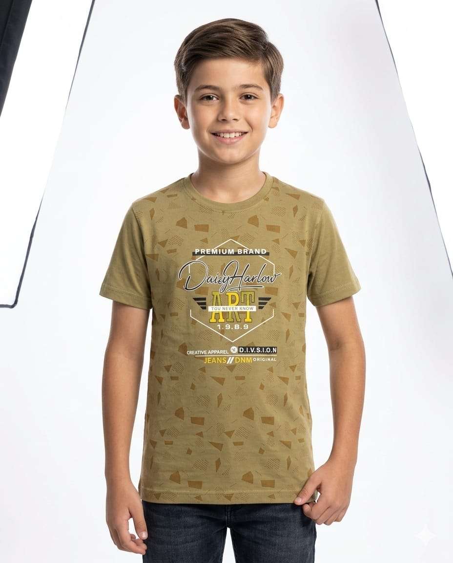 BOYS STYLE  R/N H/S T-SHIRT DN-1217 (M/XL)