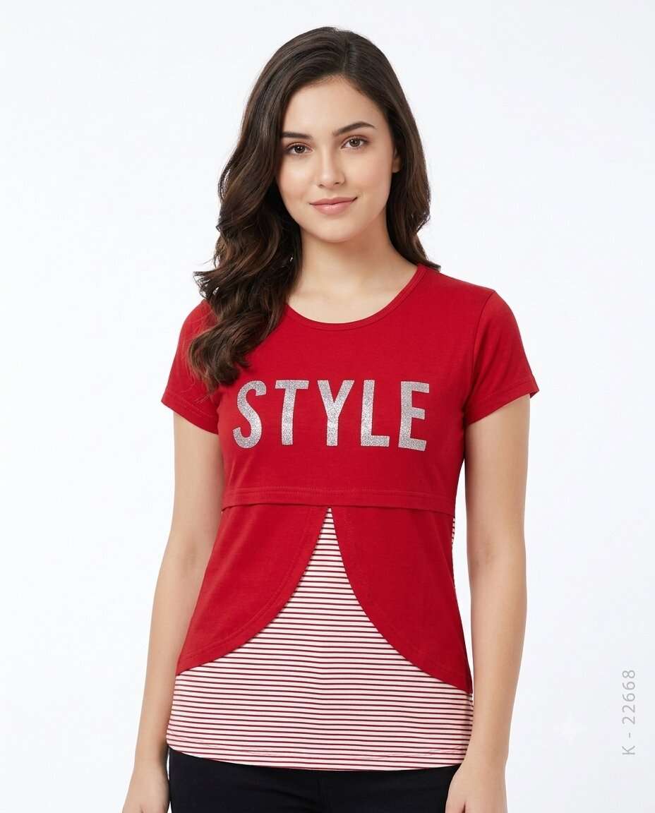GIRLS BLUE HEART TOP H/S (24/34)