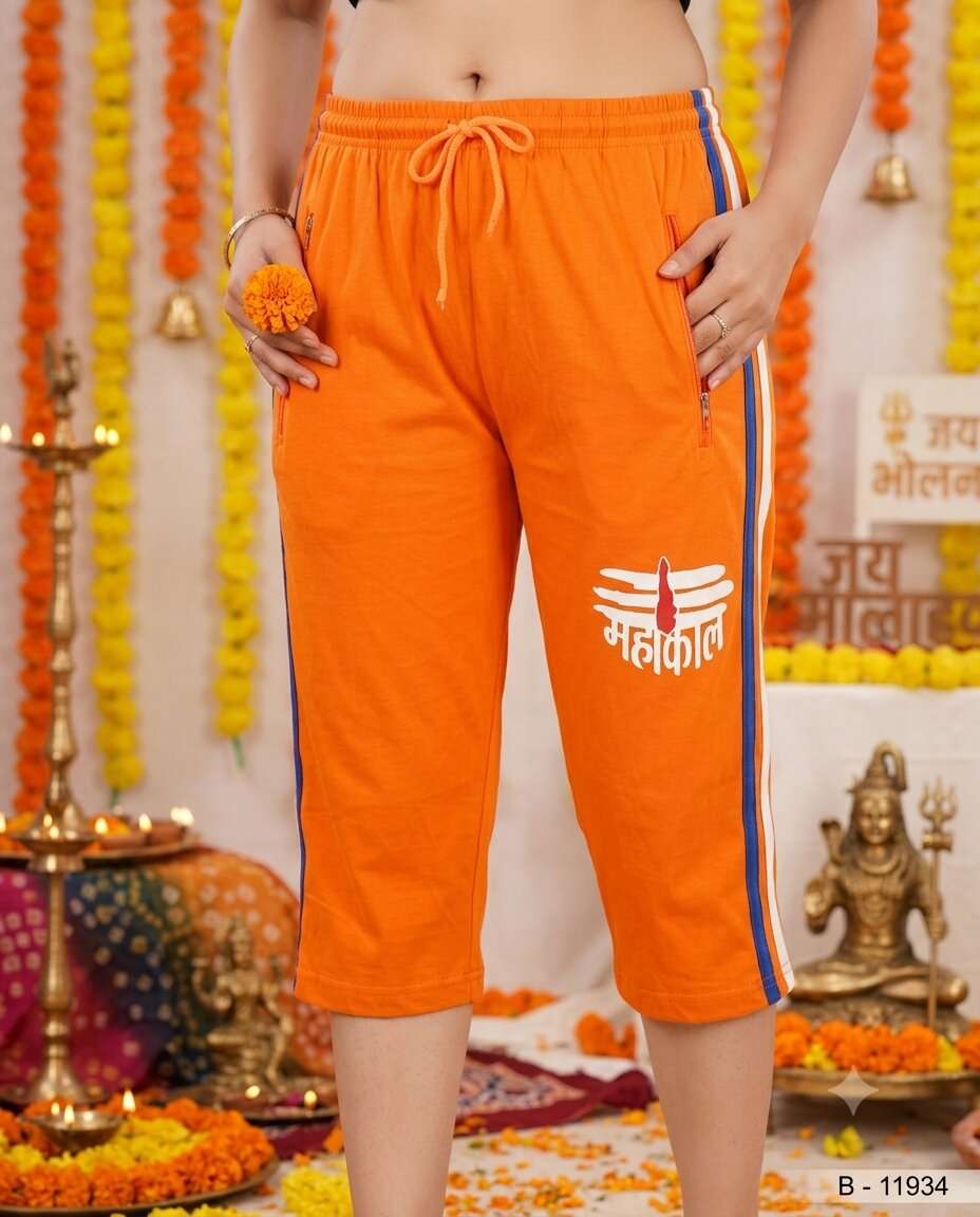BOYS ORANGE MAHAKAL BARMUDA 3/4