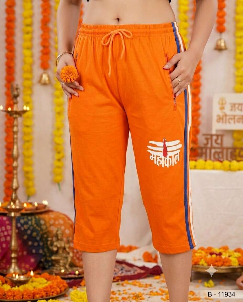 BOYS ORANGE MAHAKAL BARMUDA 3/4