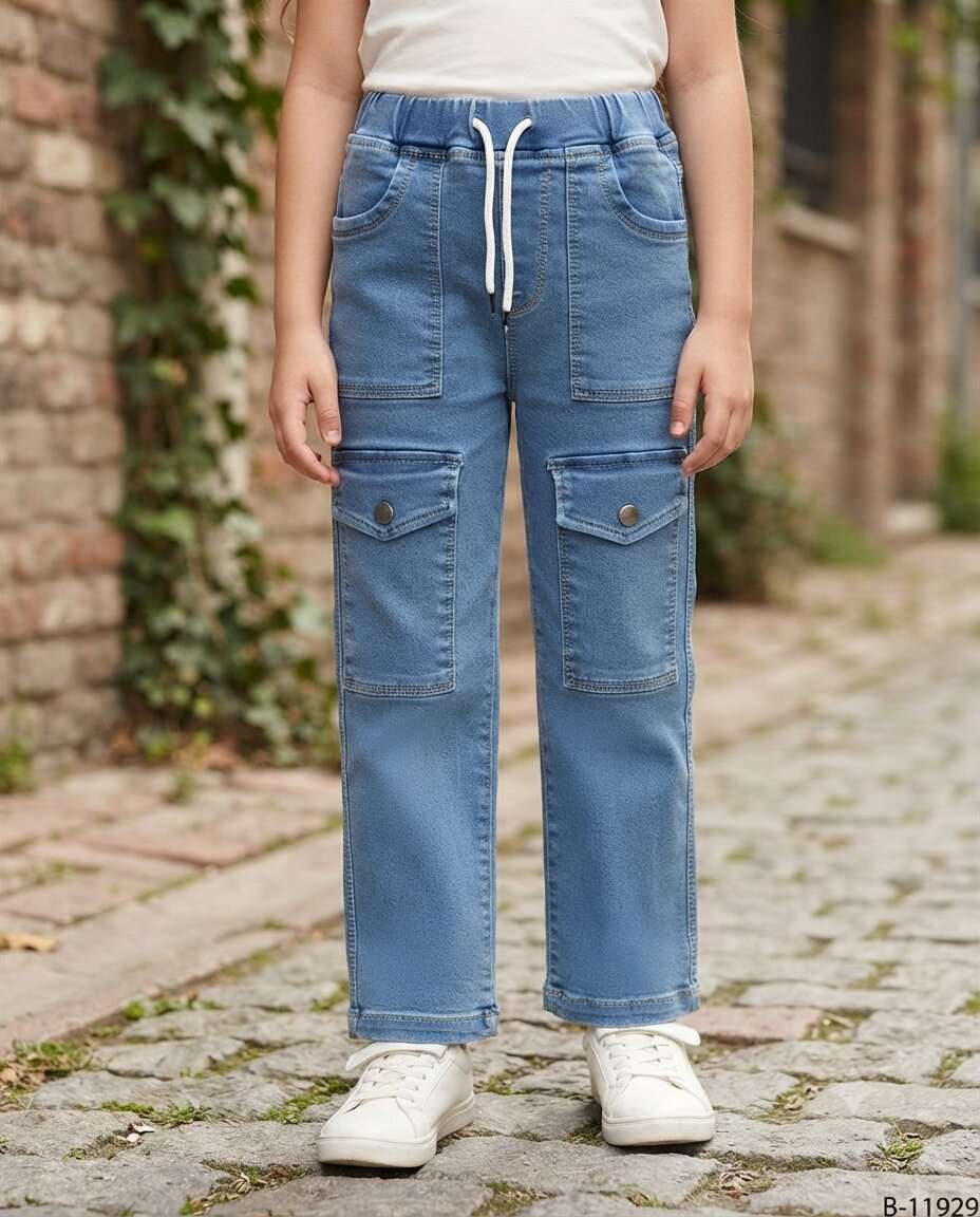 GIRLS TUFAN BEGGY 6 PKT JEANS (22/30)
