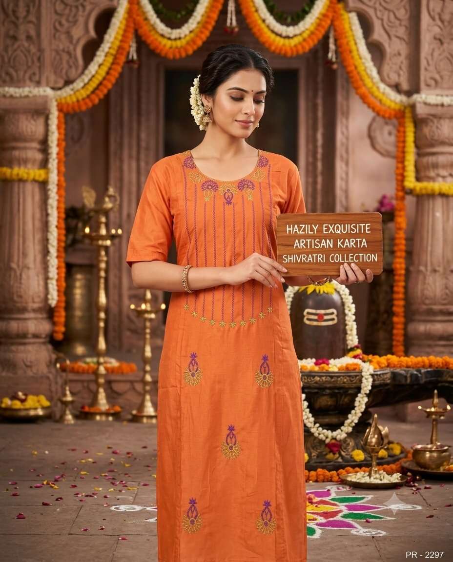 KURTI ORANGE GHD PLAIN (XL)