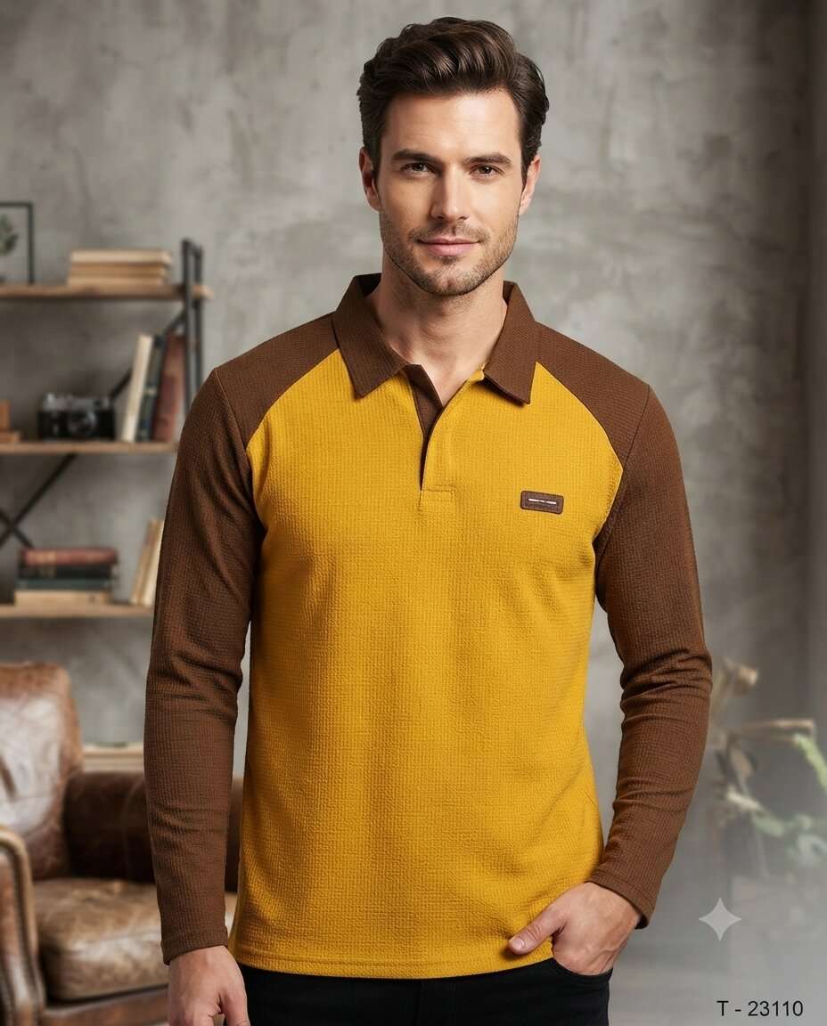 BOYS FANCY COLLAR T-SHIRT DN-220 F/S  (M/XXL)