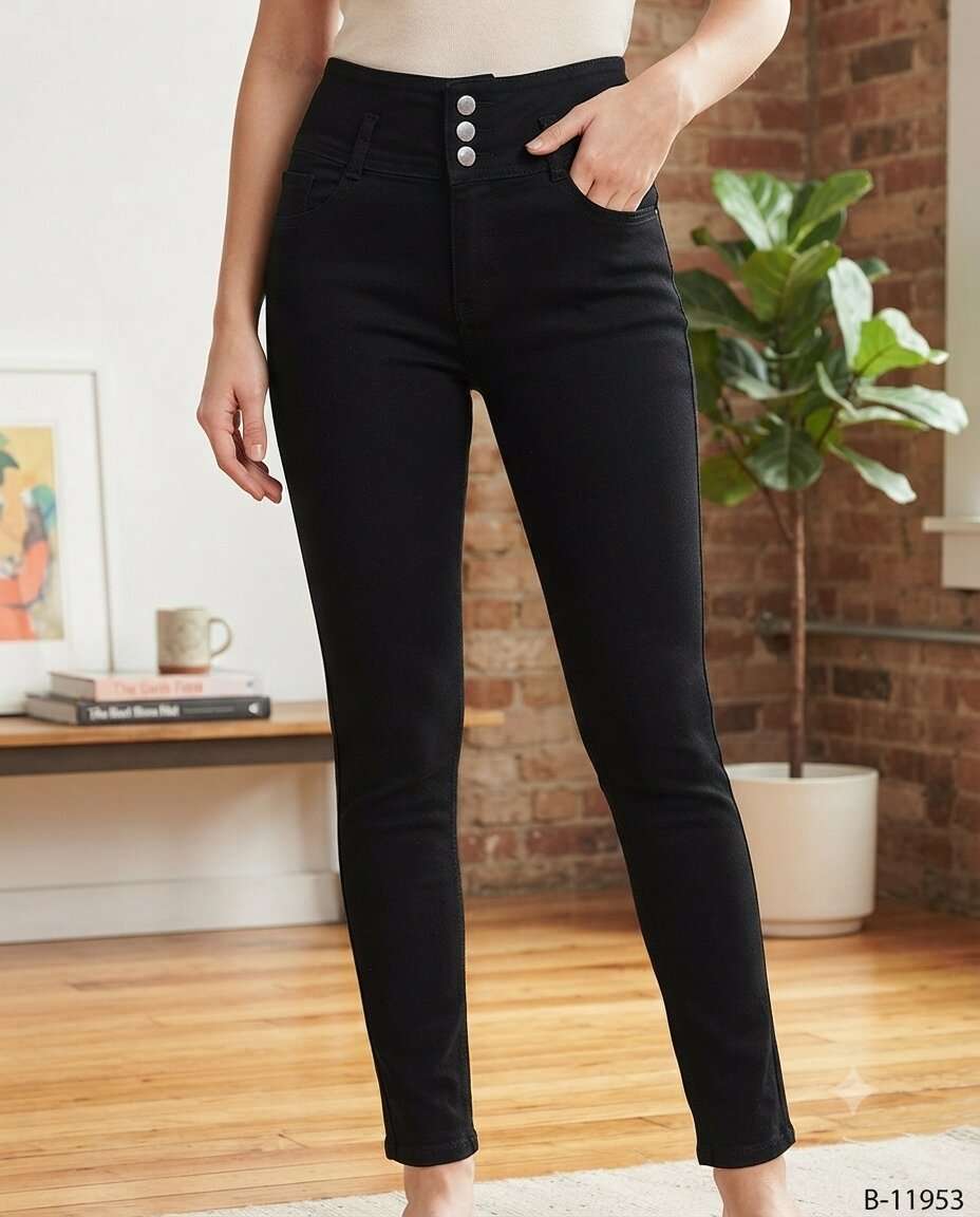 GIRLS  PLAIN DENIM JEANS (28/32)