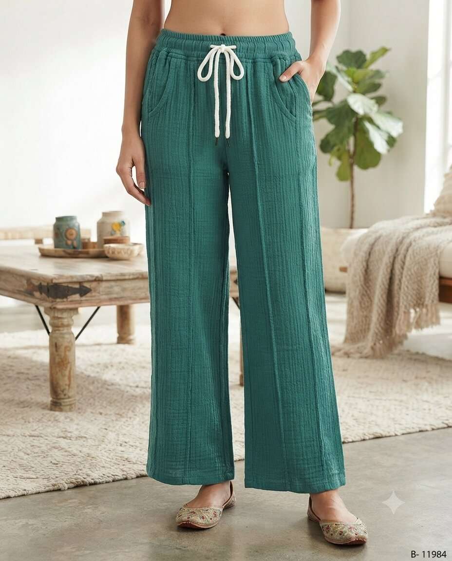 GIRLS TUFAN PLAIN 6 PKT PLAZO (22/30)