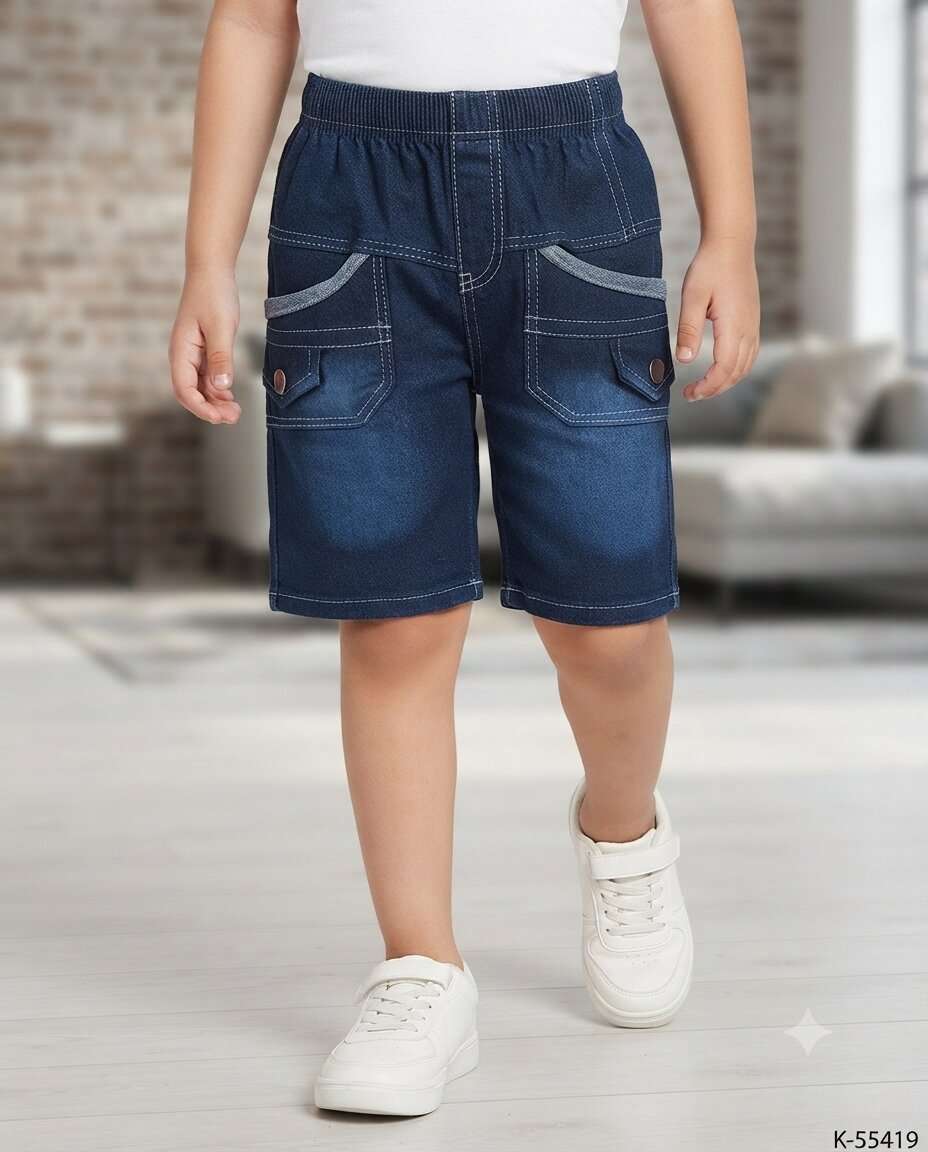 KIDS DENIM HALF PANT (SMALL)