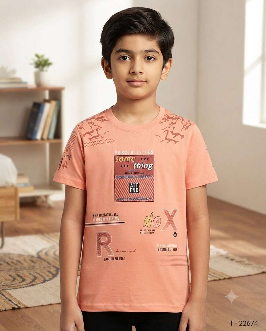 KIDS HEROPANTI FANCY PRINT GRS T/S H/S (M)
