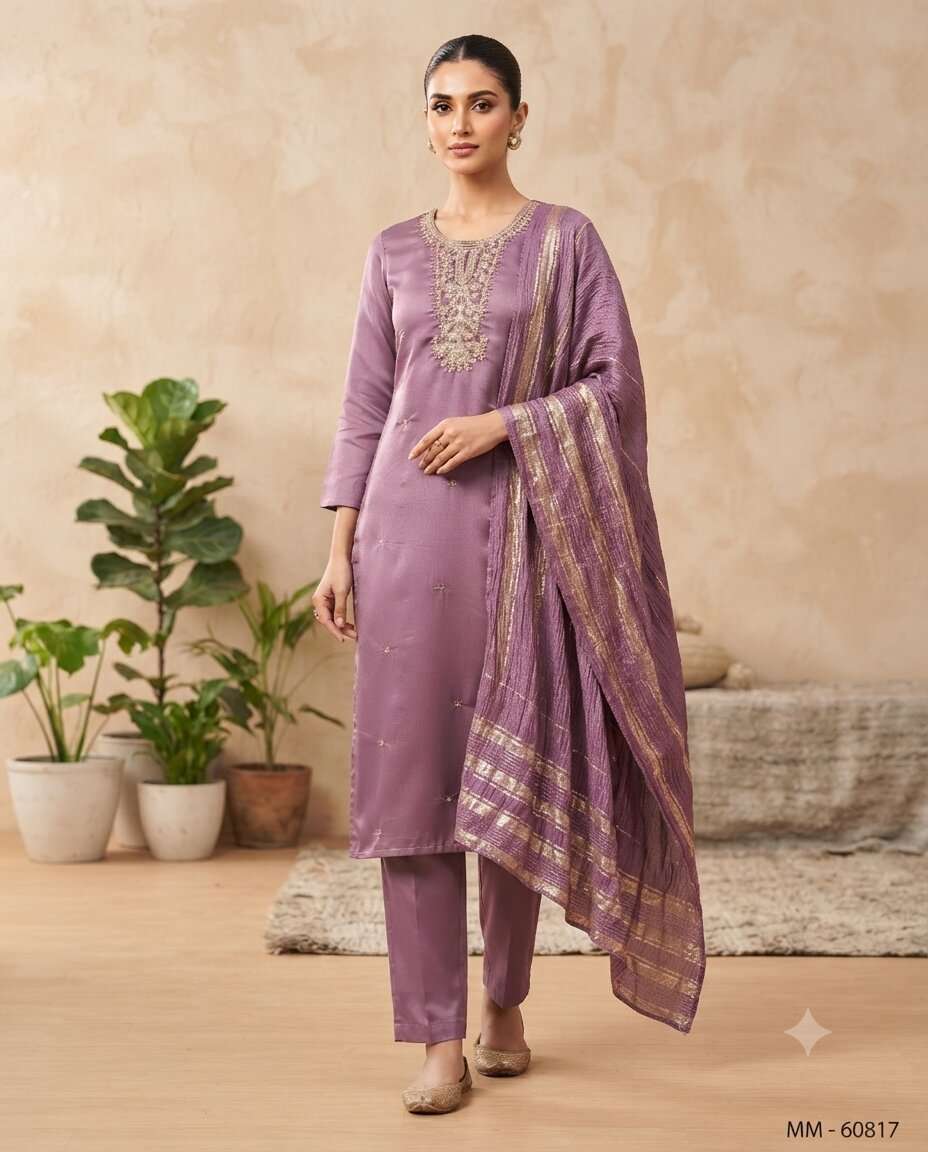 ROMAN 3 PCS SET JAKARD DUPATTA DN-460 (XL)