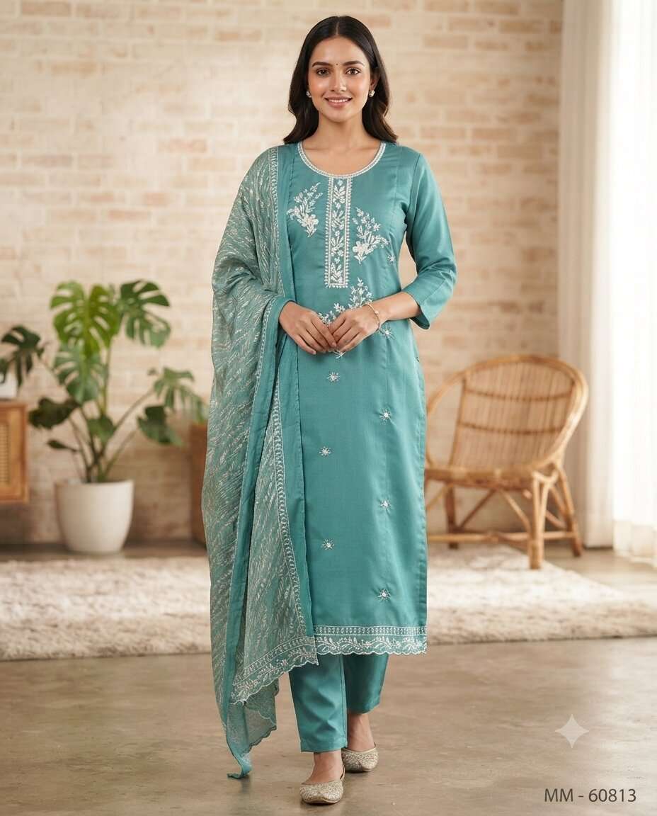 ROMAN 3 PCS SET TABBY DUPATTA DN-485 (XL)