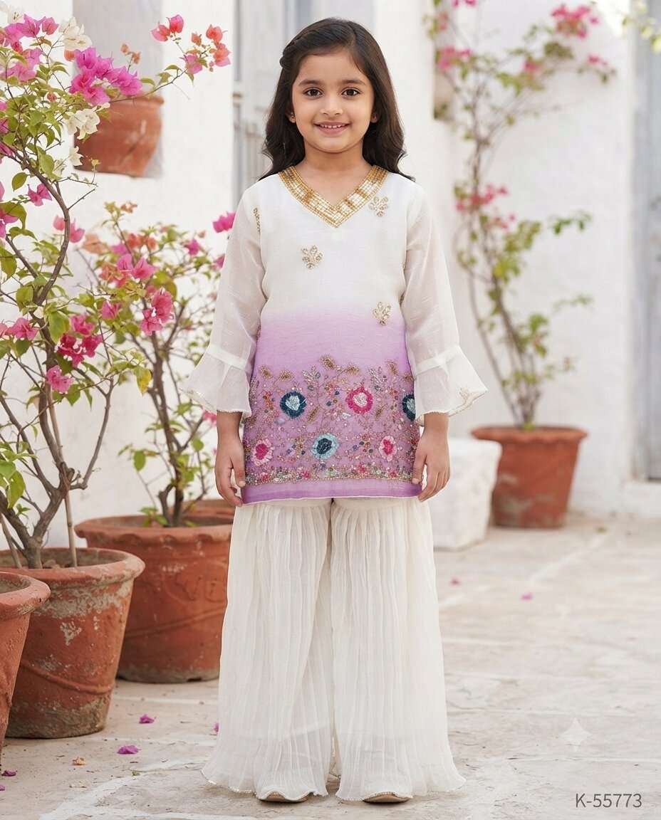 GIRLS MEHTAB FANCY PLAZO SET (32/34)