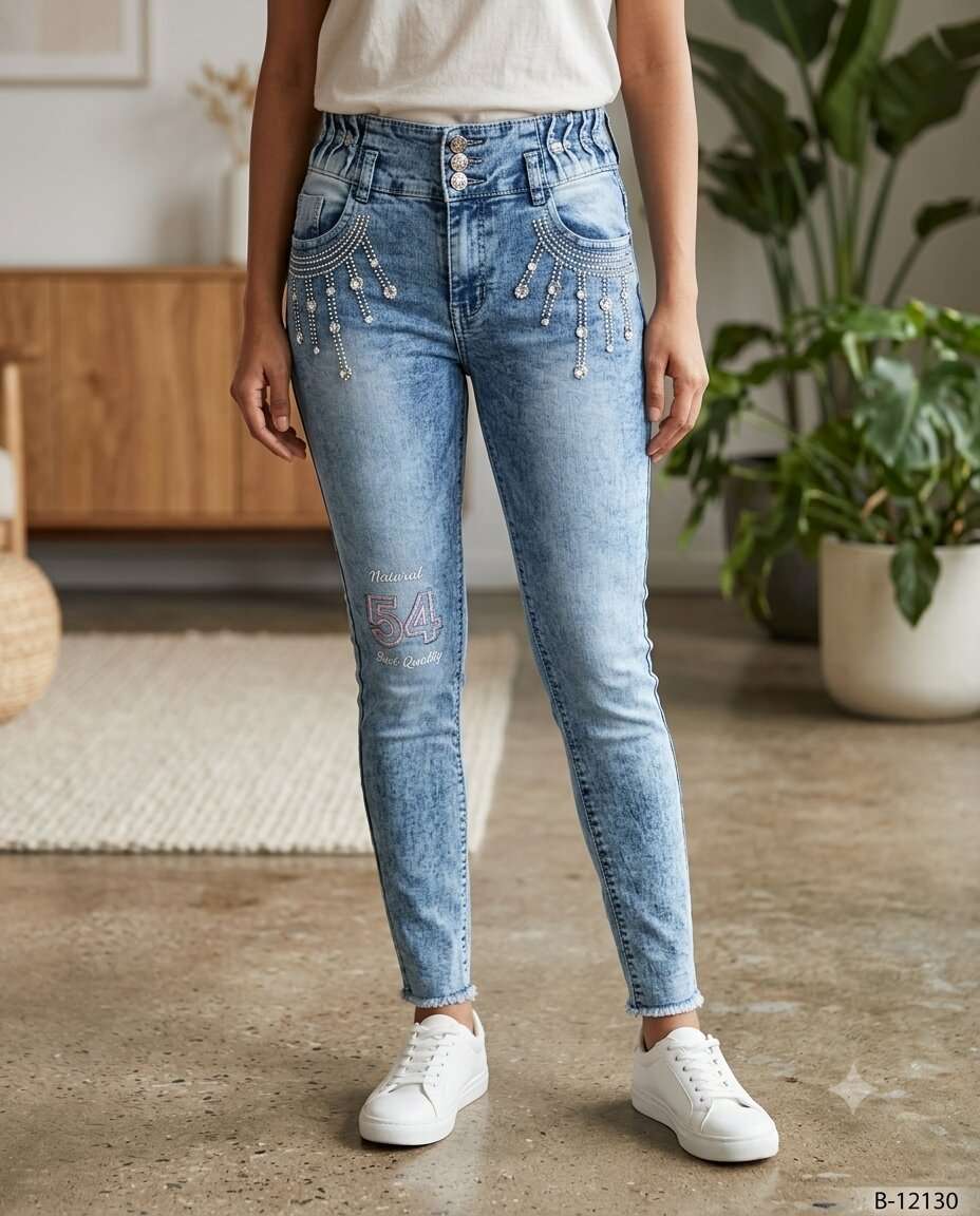 GIRLS TUFAN NARO PRINT JEANS (28/32)