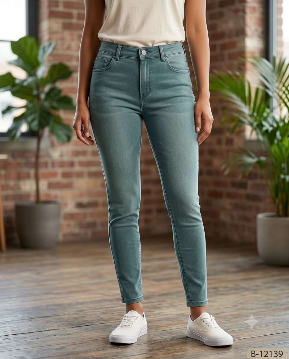 GIRLS TUFAN PLAIN DENIM JEANS (34/36)
